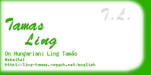 tamas ling business card